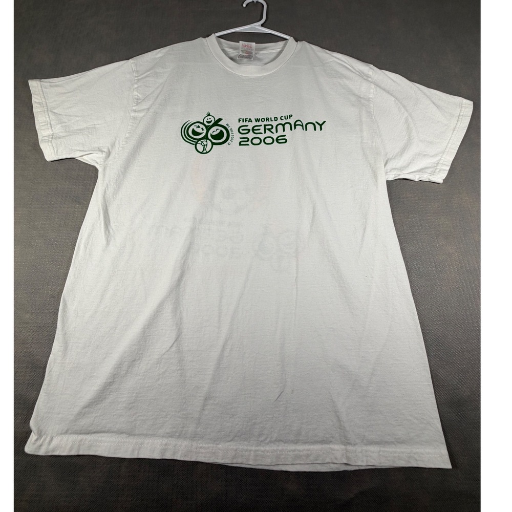 Vintage 2006 FIFA World Cup Germany Mexico T-Shirt Mens XL White Fruit of Loom